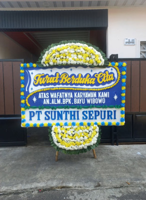 Papan Bunga Duka di Cililitan